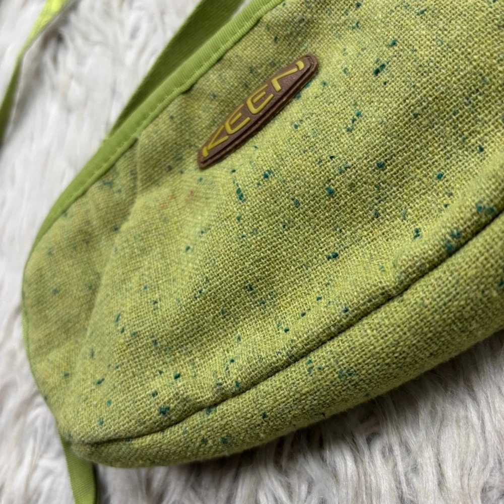 Keen Green Tweed Mini Organizer Crossbody Bag Travel Dopamine Casual Artsy
